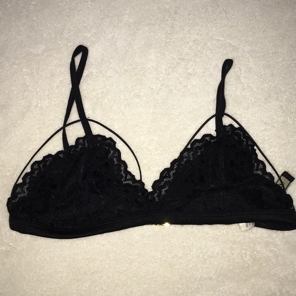 Black lace bralette